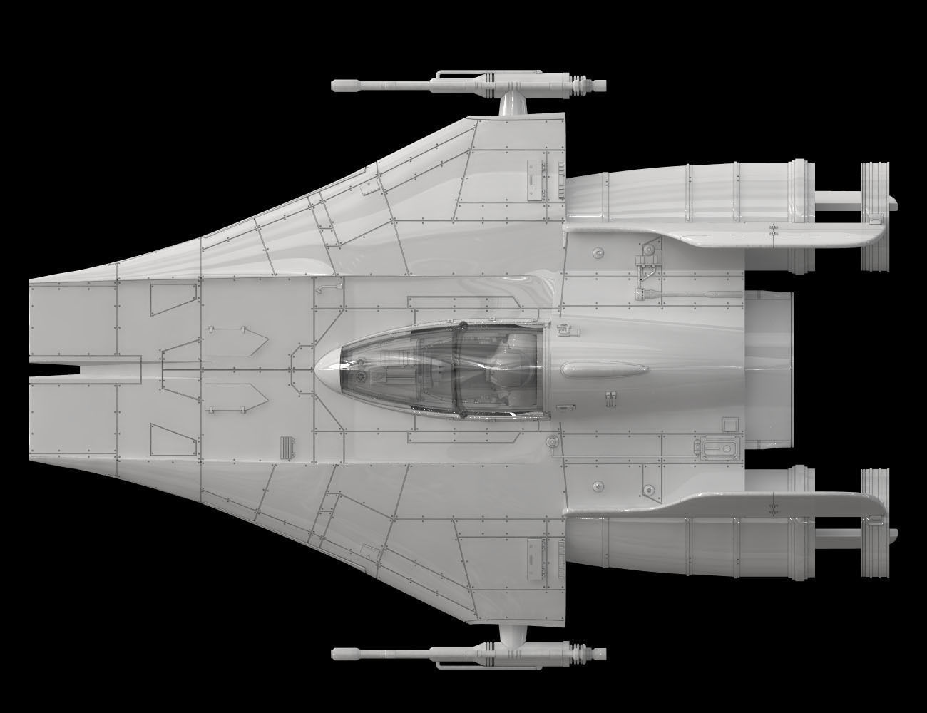 Star Wars Return of the Jedi A Wing 3D STL Printable Files 3D print model_5