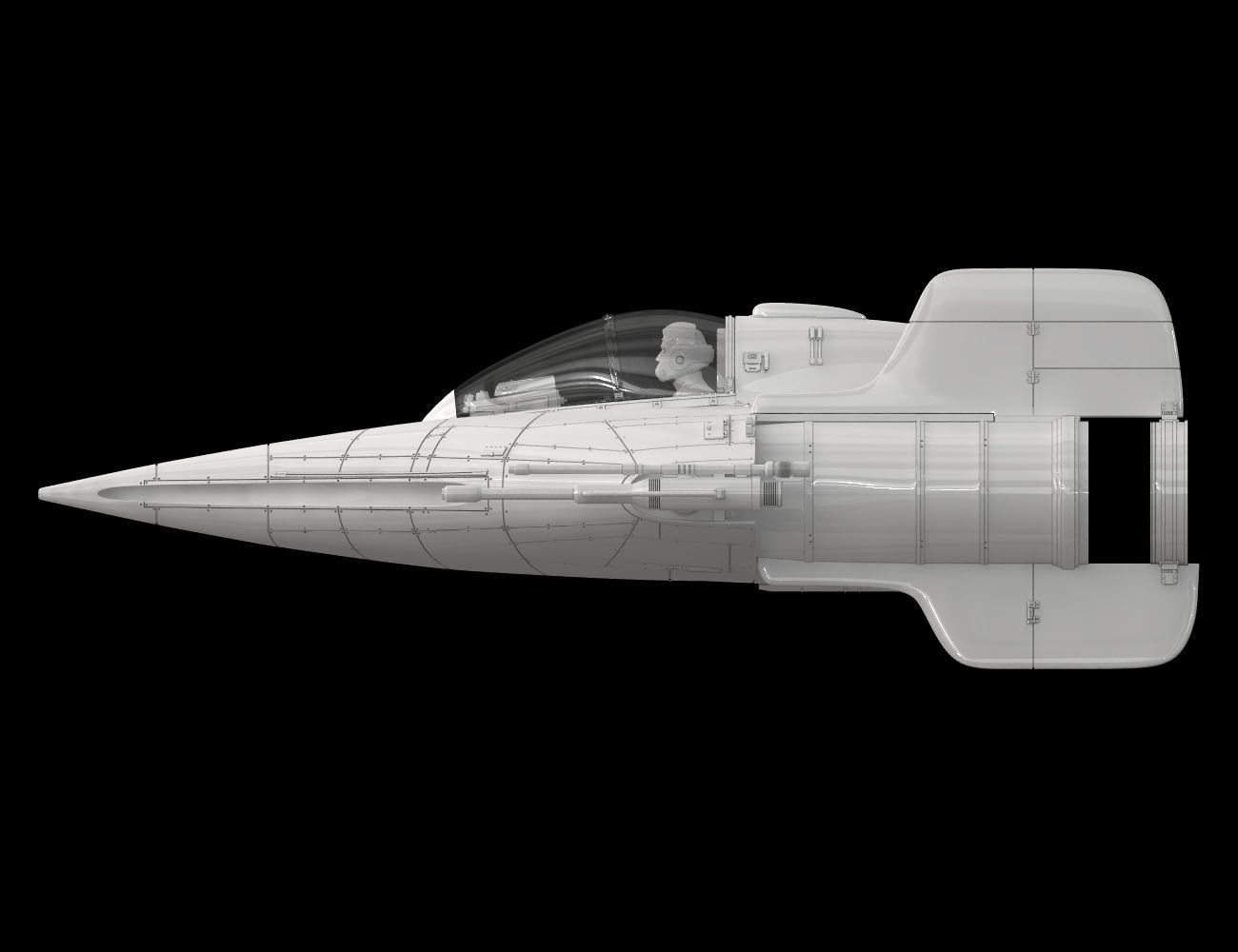 Star Wars Return of the Jedi A Wing 3D STL Printable Files 3D print model_4