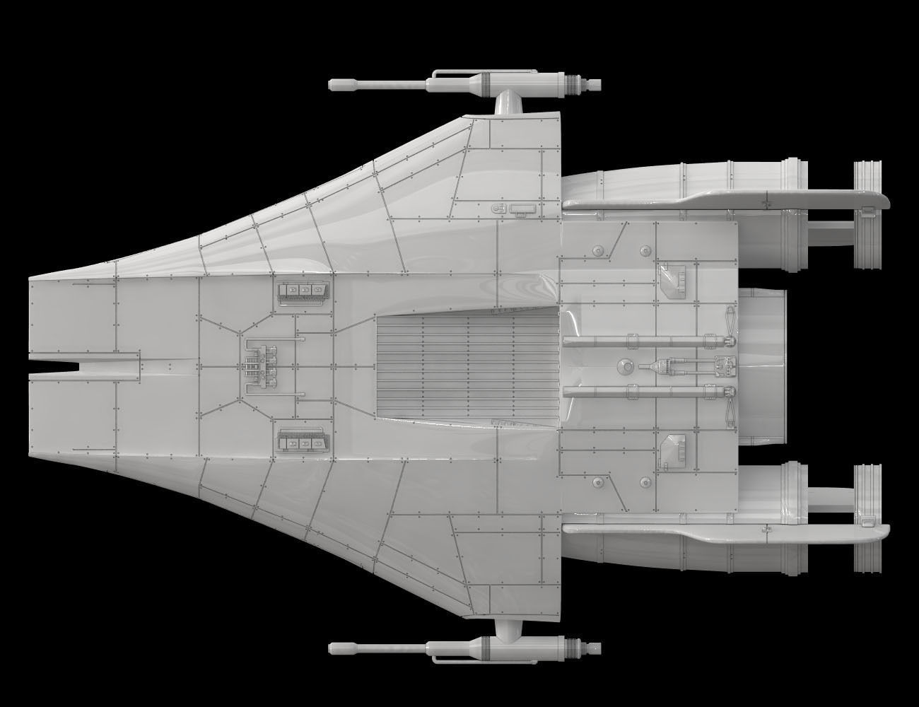 Star Wars Return of the Jedi A Wing 3D STL Printable Files 3D print model_3