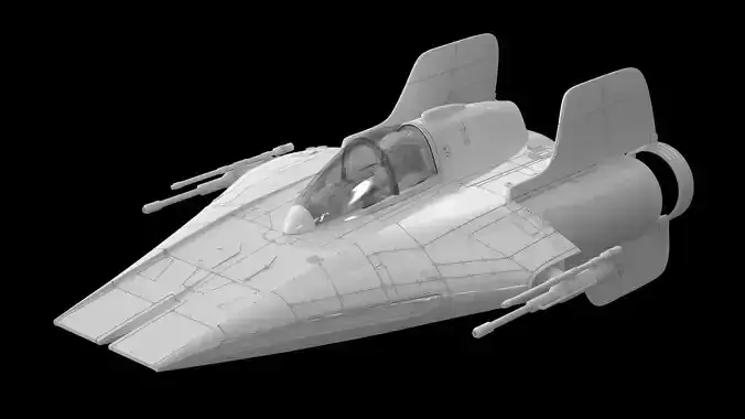 Star Wars Return of the Jedi A Wing 3D STL Printable Files 3D print model