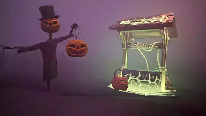 Halloween Pack Low-poly 3D model