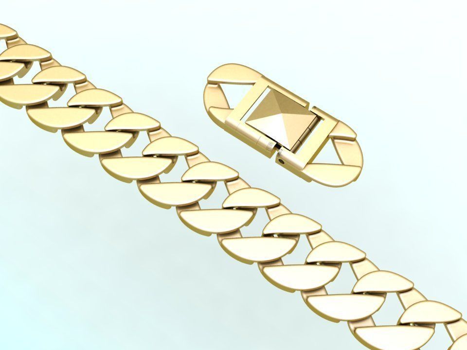 Chain Bracelets - Miami Cuban bracelets - Link bracelets 3D print model_1
