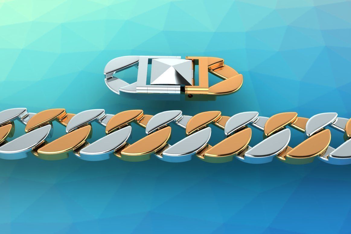 Chain Bracelets - Miami Cuban bracelets - Link bracelets 3D print model_5