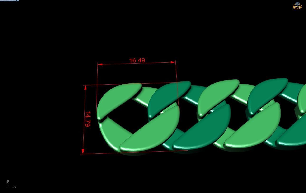 Chain Bracelets - Miami Cuban bracelets - Link bracelets 3D print model_8