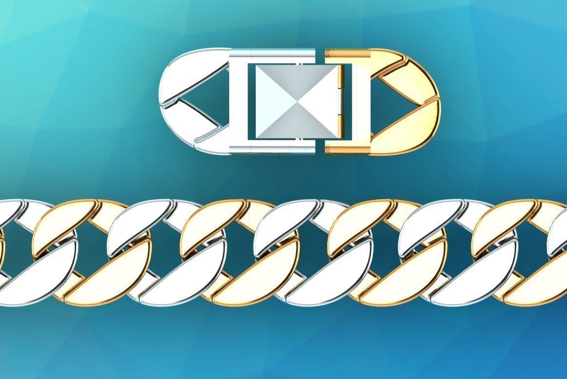 Chain Bracelets - Miami Cuban bracelets - Link bracelets 3D print model_15