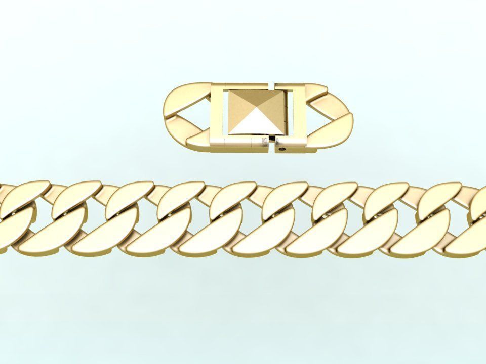 Chain Bracelets - Miami Cuban bracelets - Link bracelets 3D print model_3