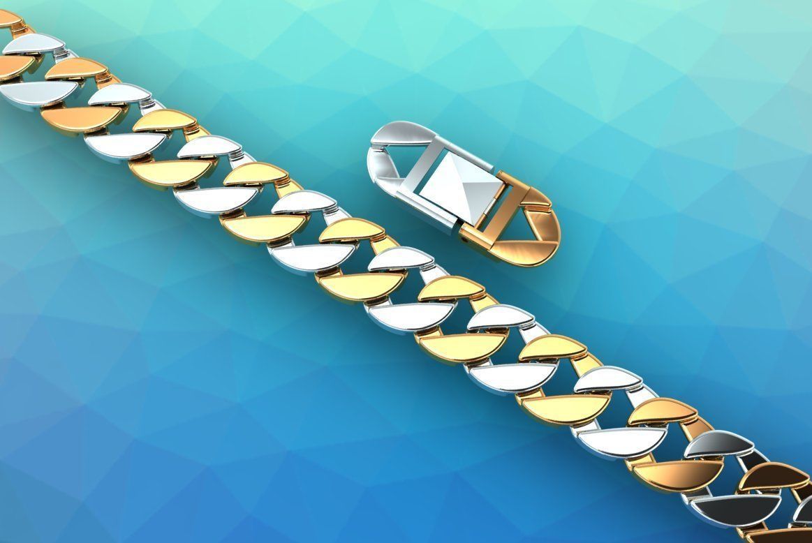 Chain Bracelets - Miami Cuban bracelets - Link bracelets 3D print model_17