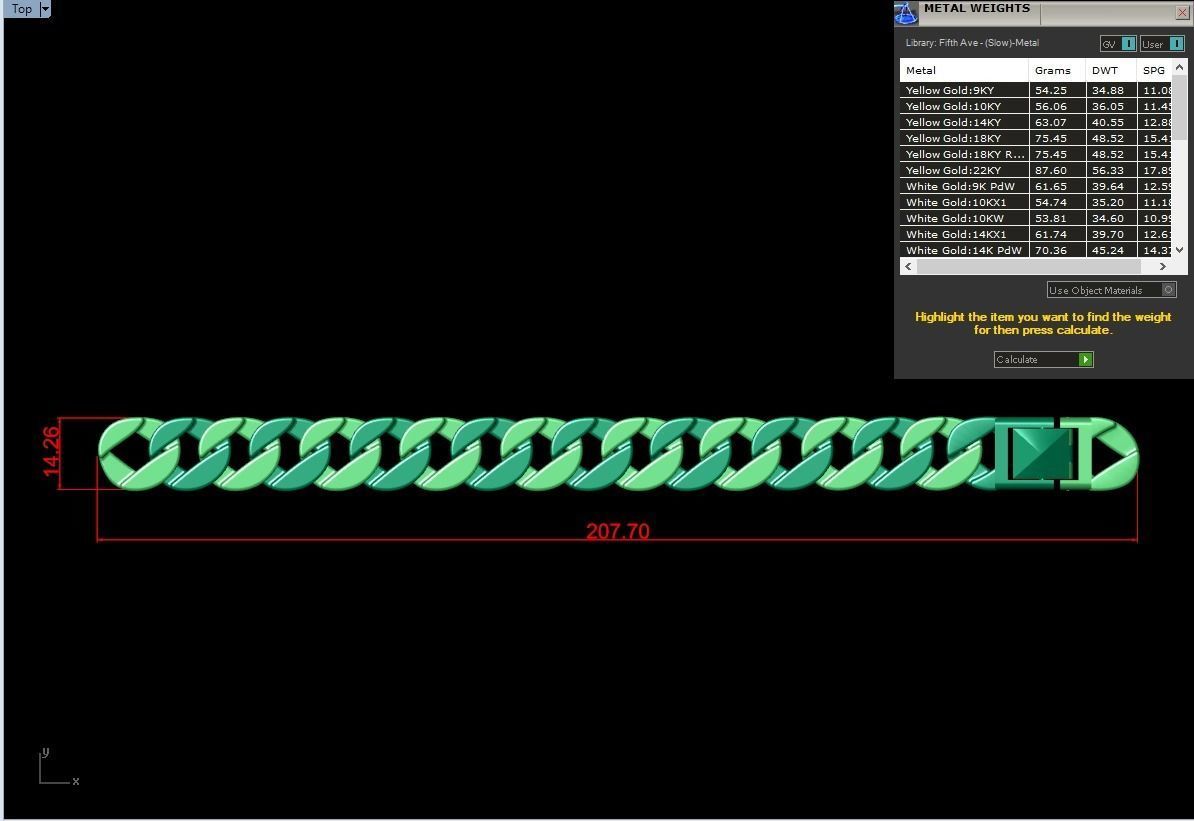 Chain Bracelets - Miami Cuban bracelets - Link bracelets 3D print model_6