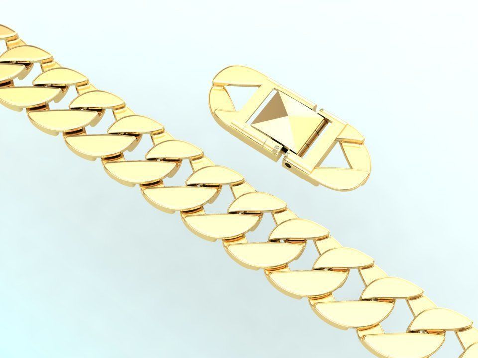 Chain Bracelets - Miami Cuban bracelets - Link bracelets 3D print model_14