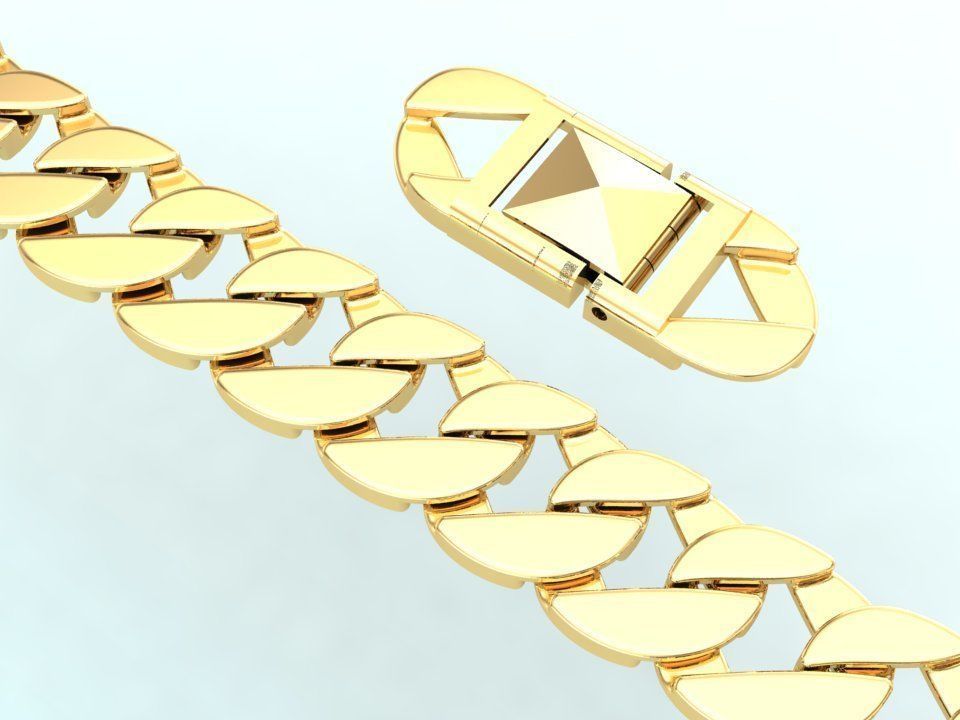 Chain Bracelets - Miami Cuban bracelets - Link bracelets 3D print model_10