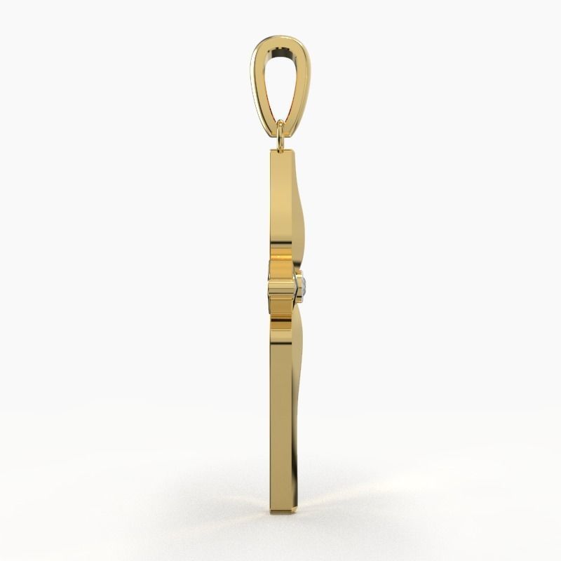 JESUS CROSS DIAMOND PENDANT 3D print model_5