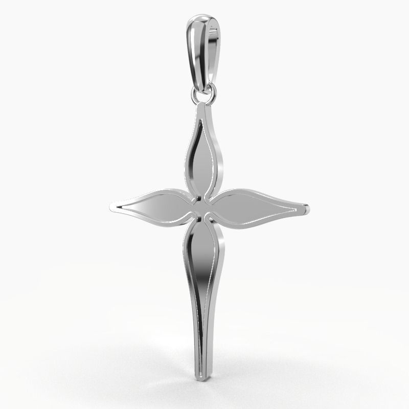 JESUS CROSS DIAMOND PENDANT 3D print model_18