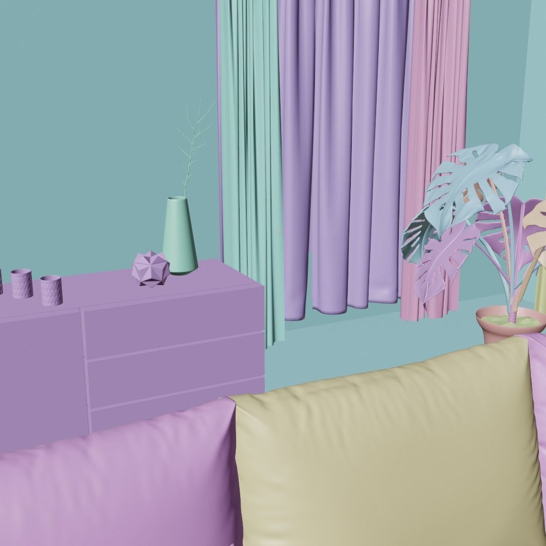 living room 3D model_5