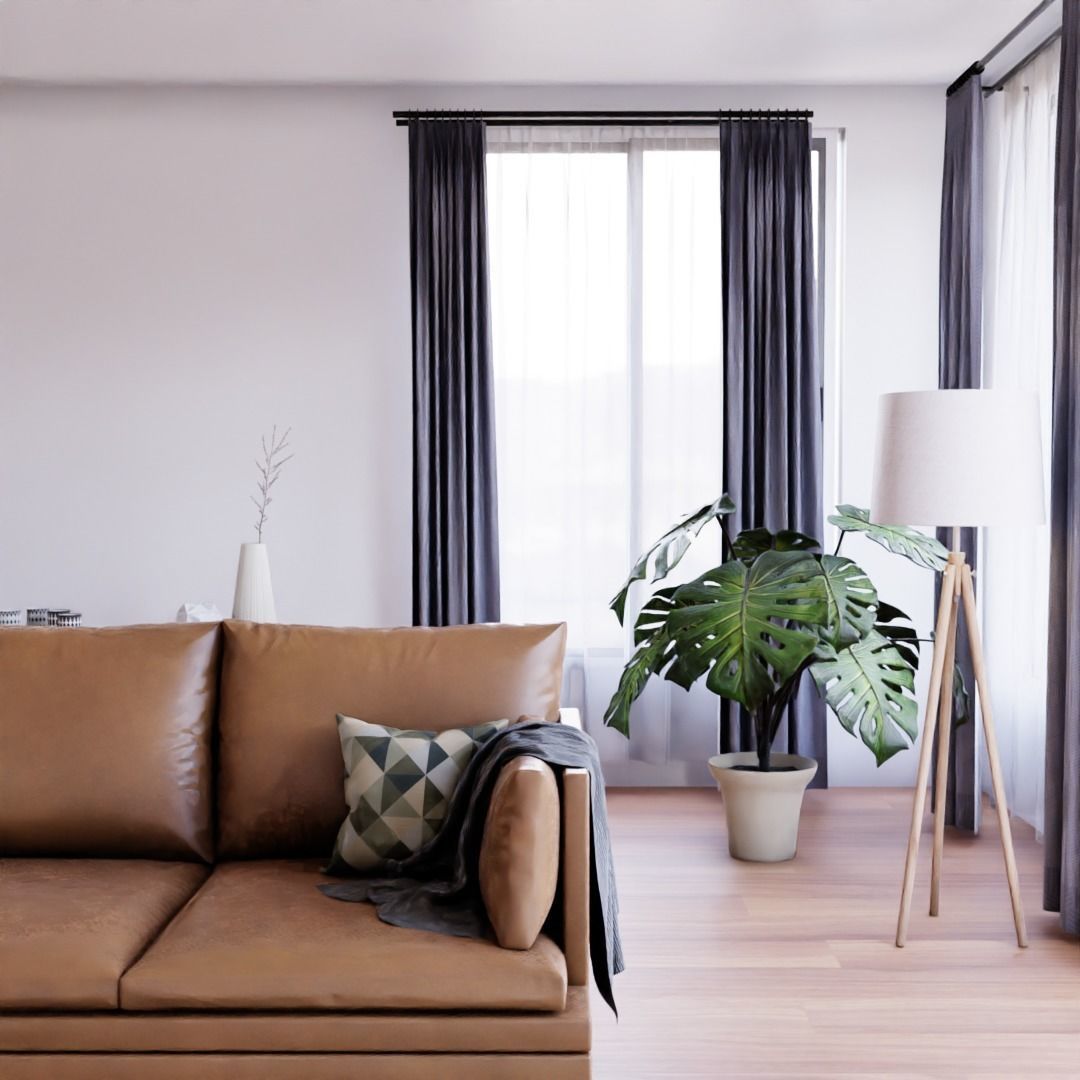 living room 3D model_1