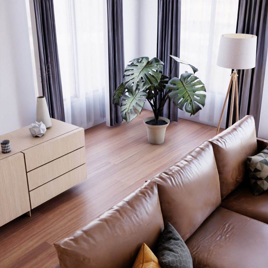 living room 3D model_2