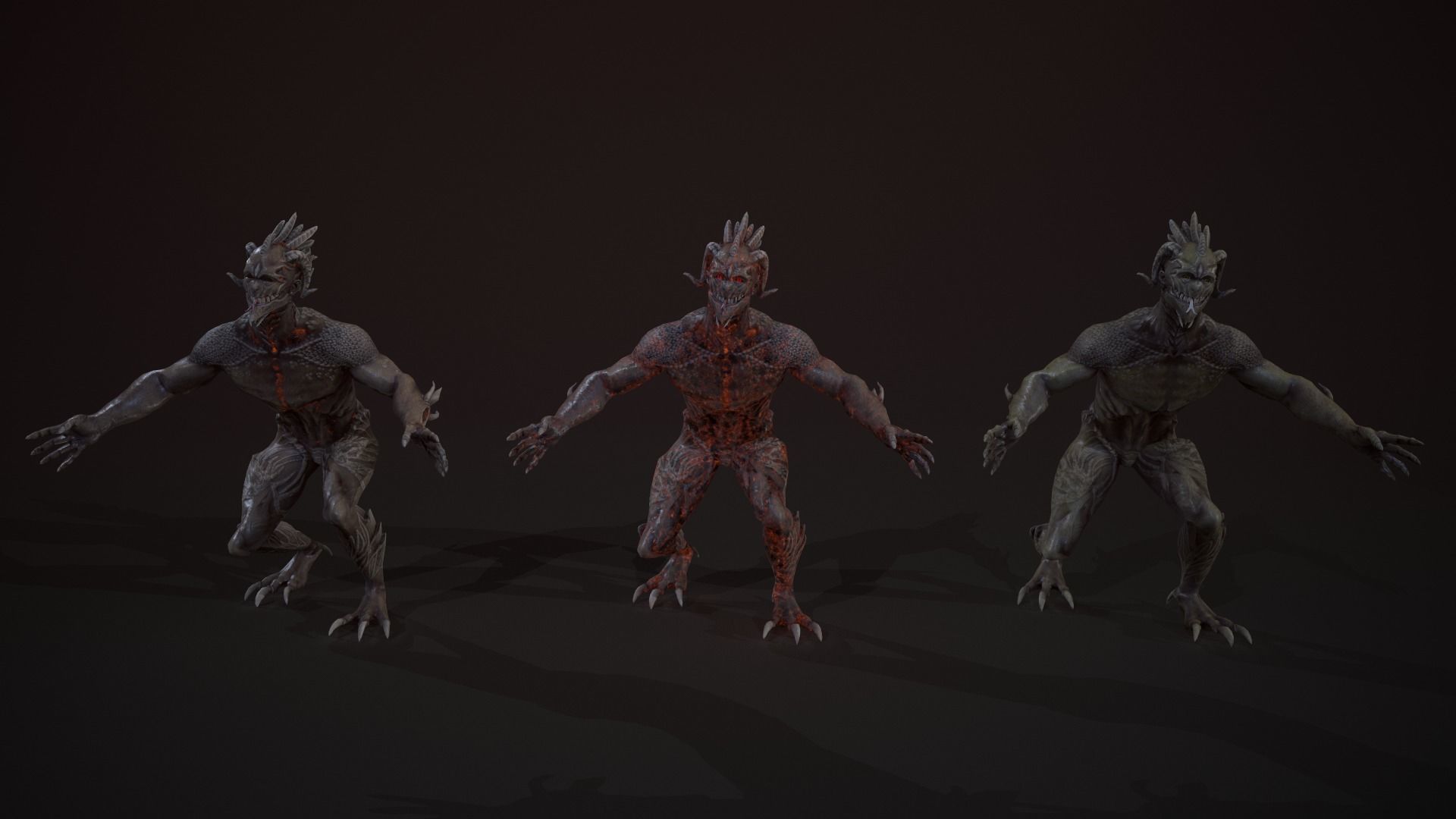 Drakonit monster low poly models Low-poly 3D model_4