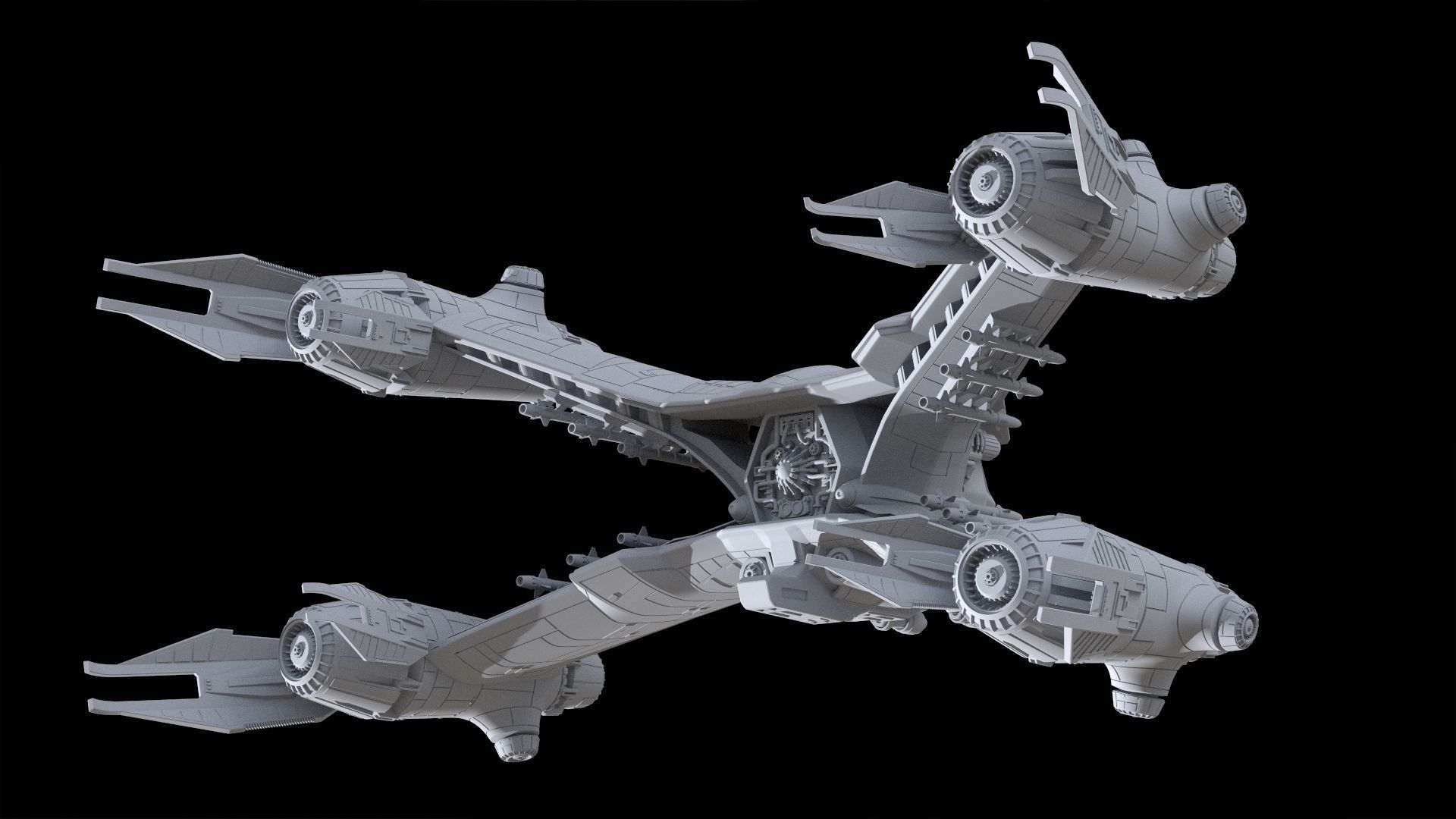 Babylon 5 StarFury Starfighter 3D STL Printable Files  3D print model_3