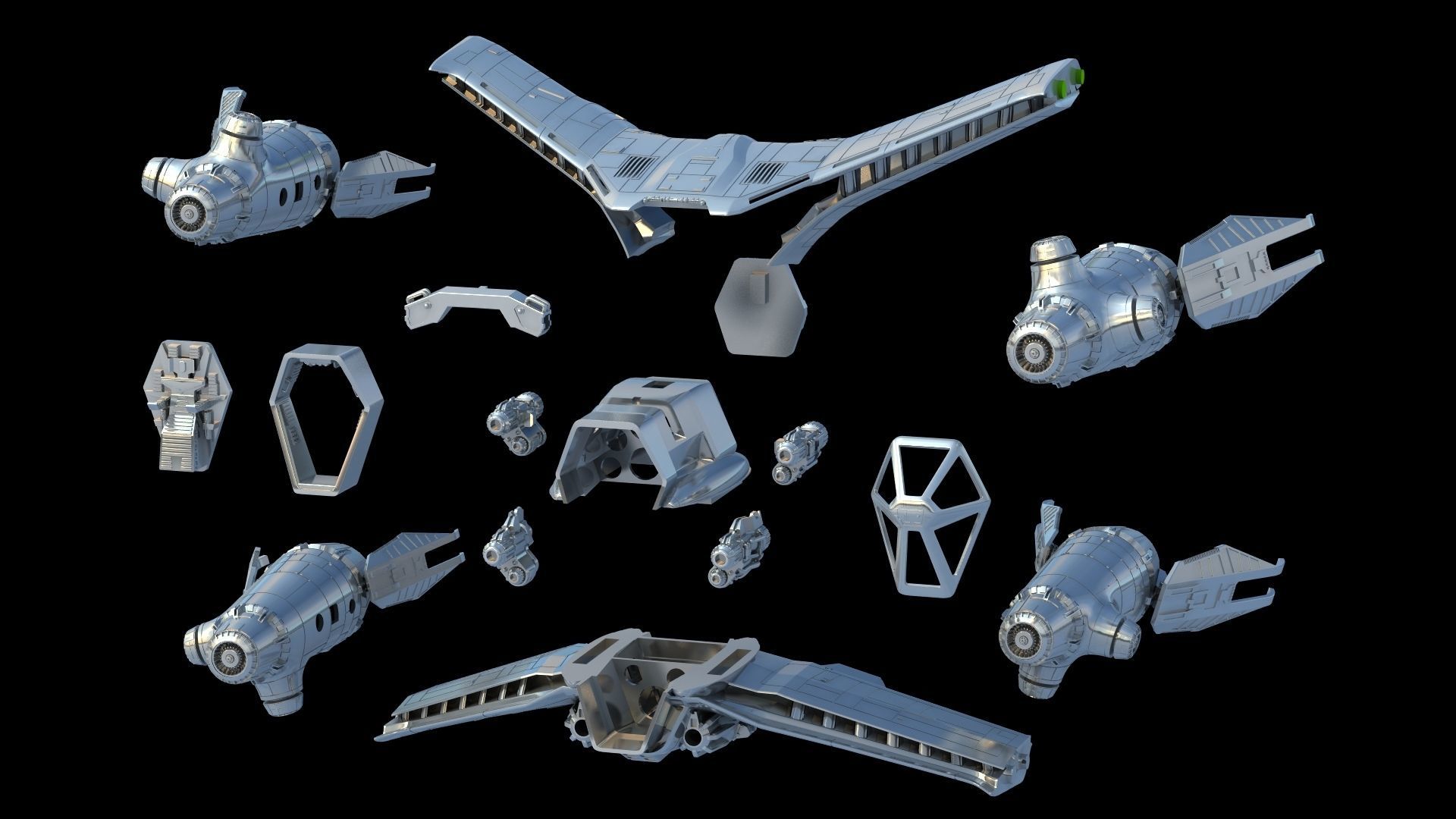 Babylon 5 StarFury Starfighter 3D STL Printable Files  3D print model_1