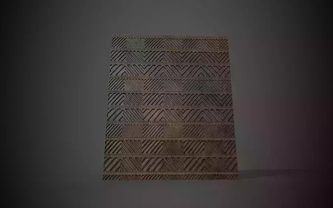 Pattern wall Low-poly 3D model
