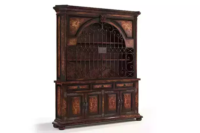 San Obispo Iron Gated Hutch 3D model