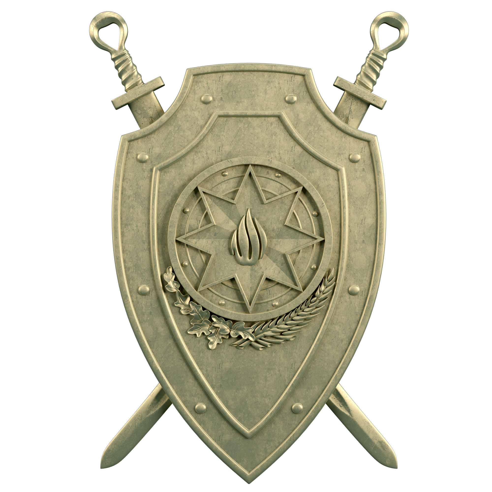 Emblem of the Ministry of Internal Affairs of Azerbaijan 3D model_2
