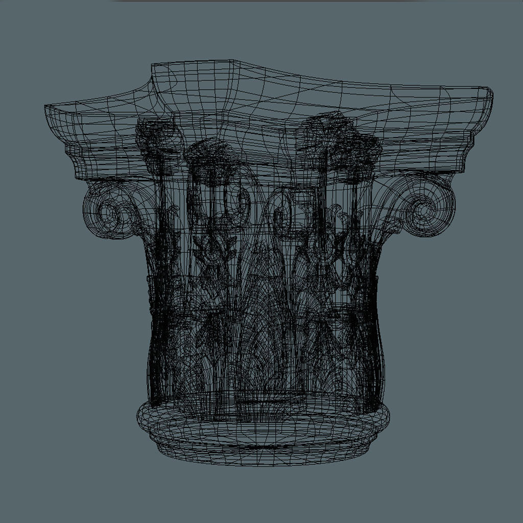 Pilaster Capitals 3D model_4