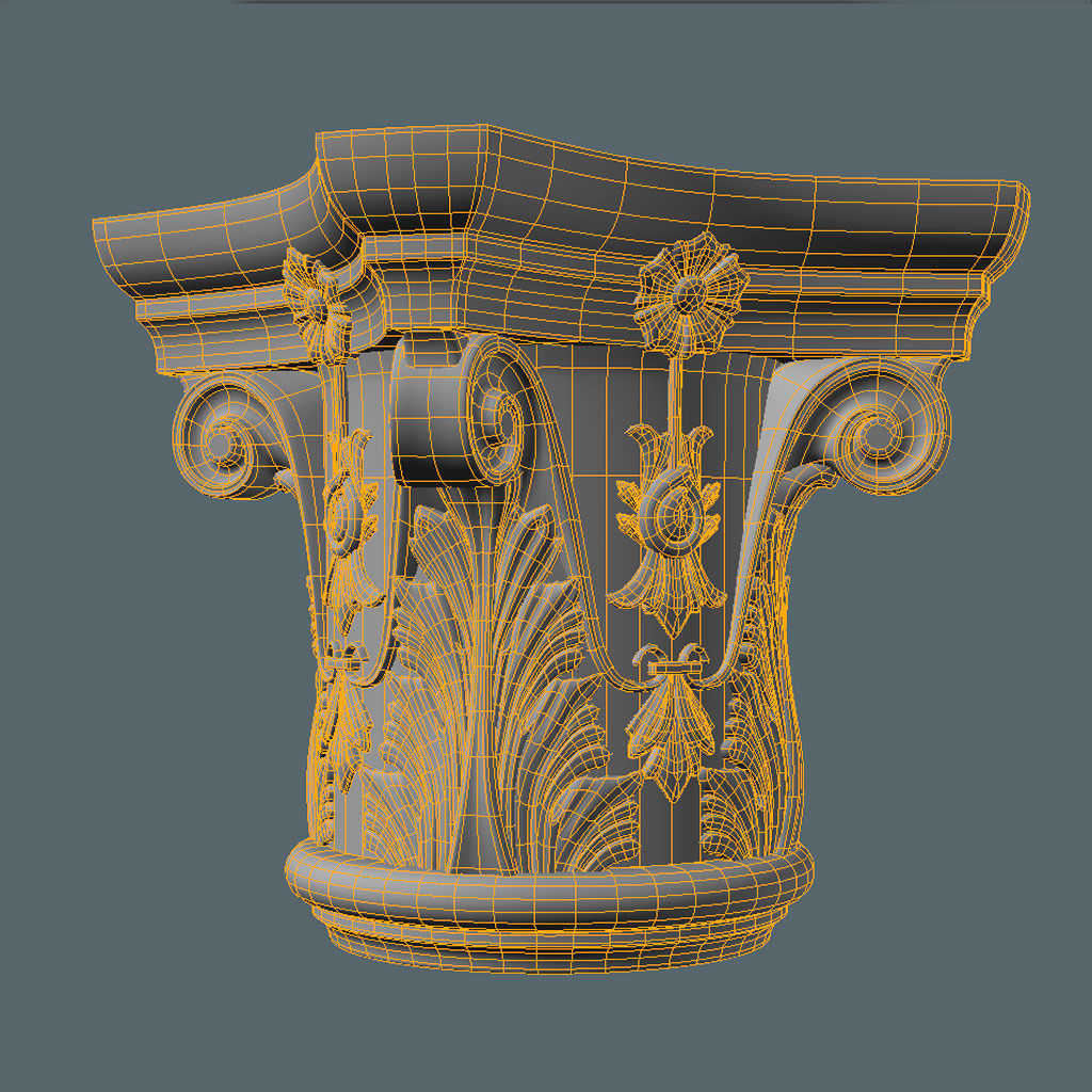 Pilaster Capitals 3D model_3