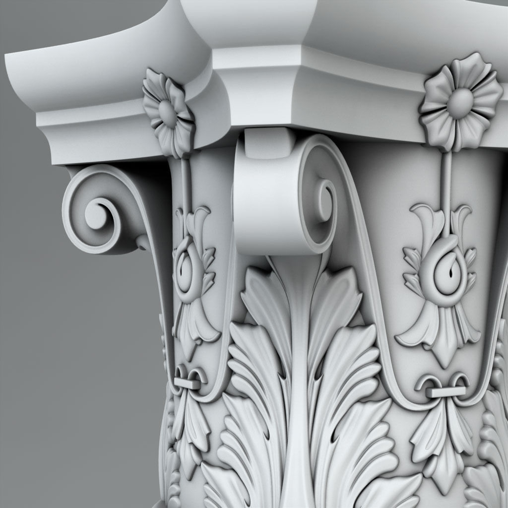 Pilaster Capitals 3D model_2