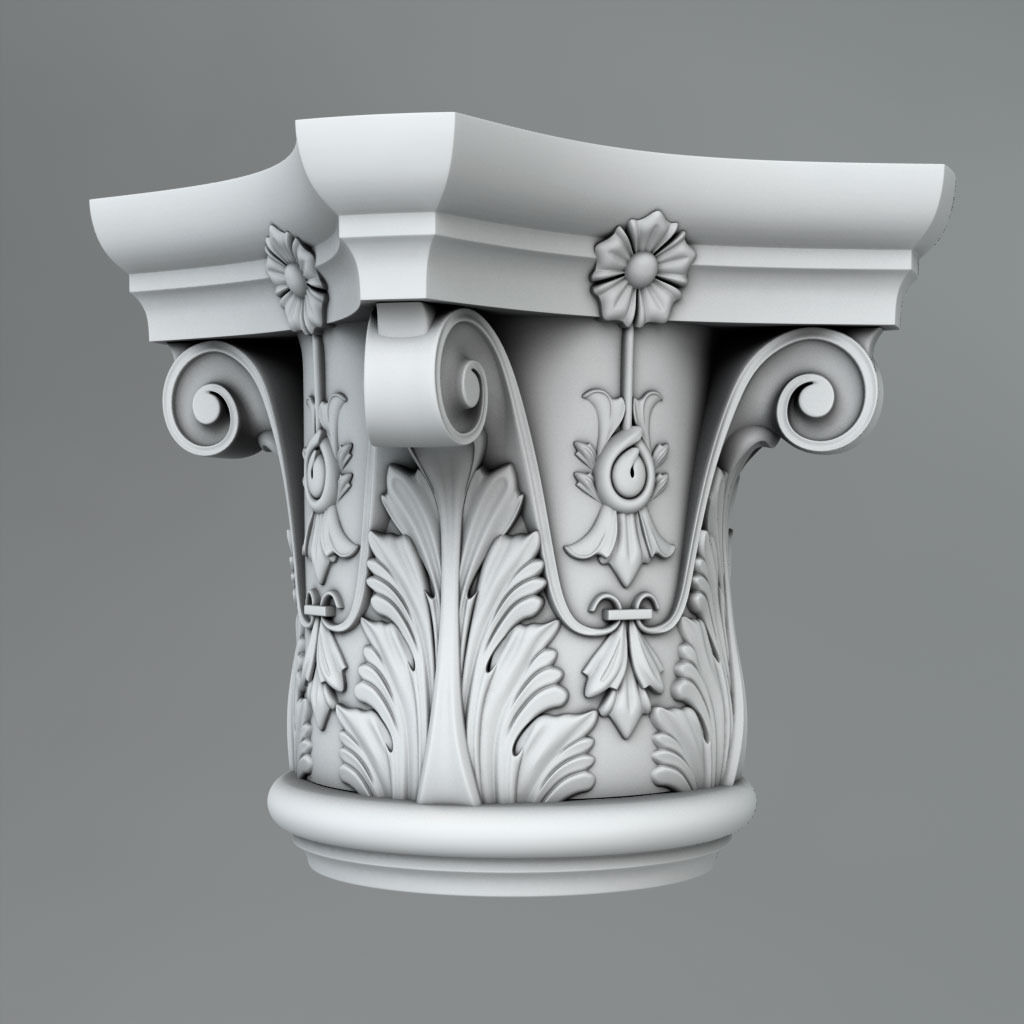 Pilaster Capitals 3D model_0