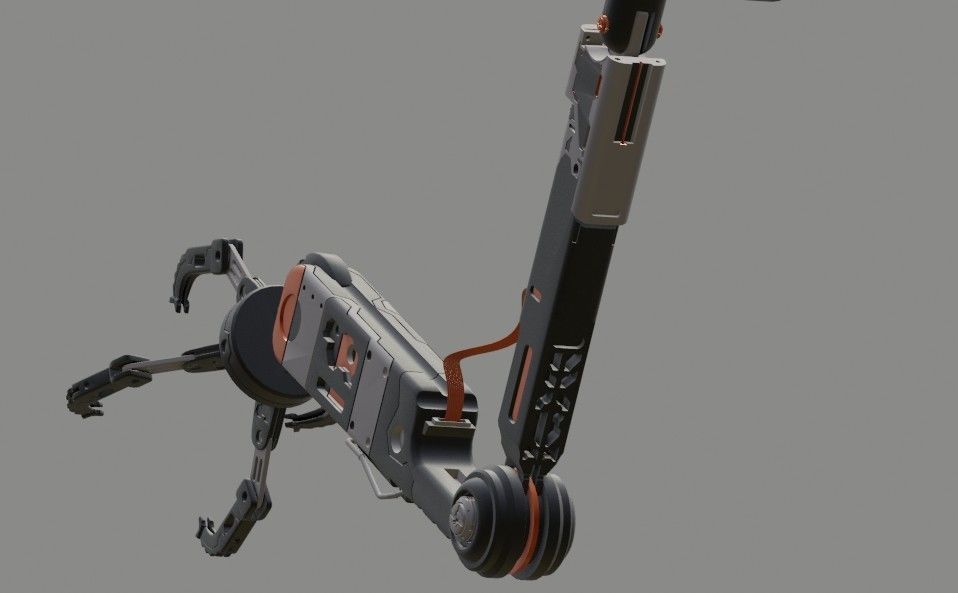 Robot arm  prosthesis manipulator 3D model_7