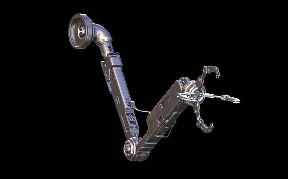 Robot arm  prosthesis manipulator 3D model_9