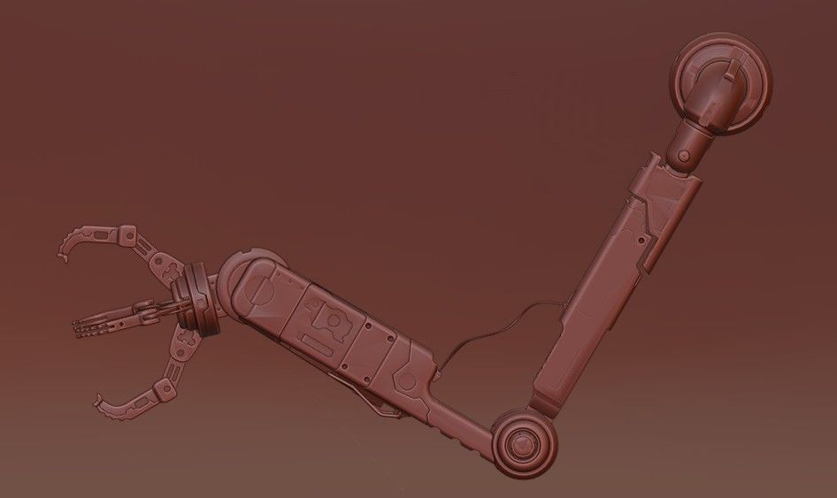 Robot arm  prosthesis manipulator 3D model_15