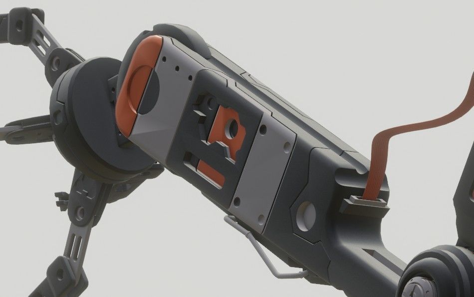 Robot arm  prosthesis manipulator 3D model_11