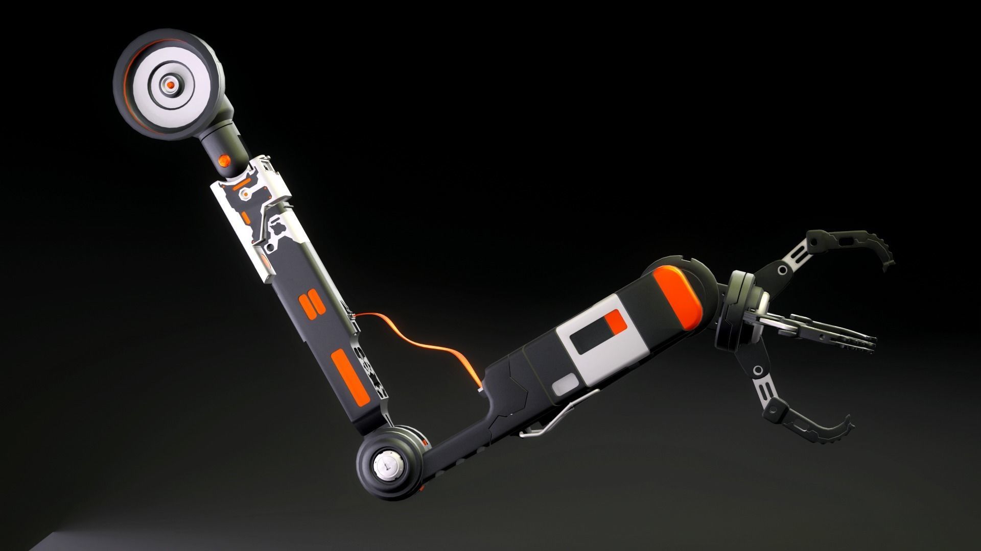 Robot arm  prosthesis manipulator 3D model_2