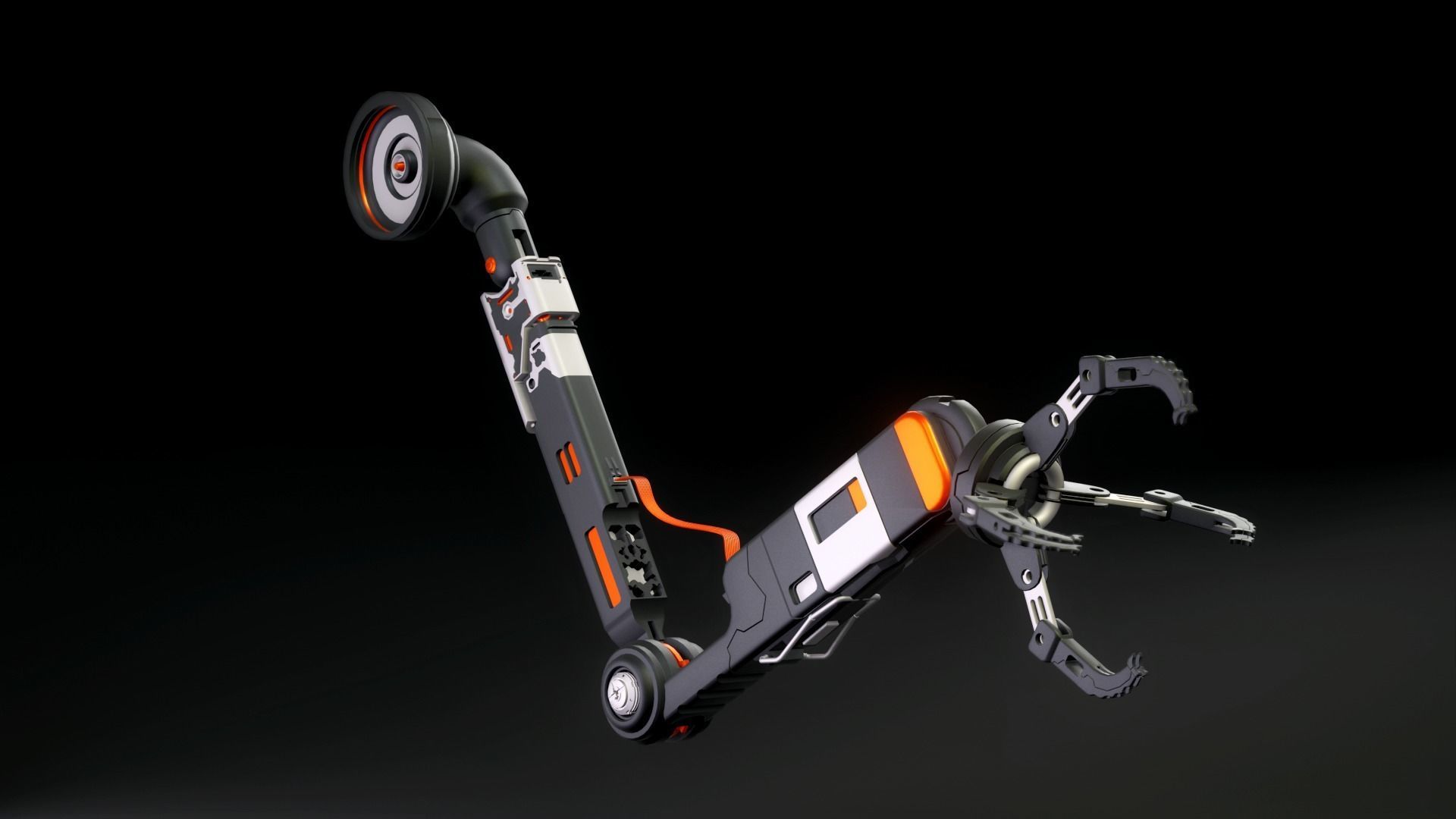 Robot arm  prosthesis manipulator 3D model_1