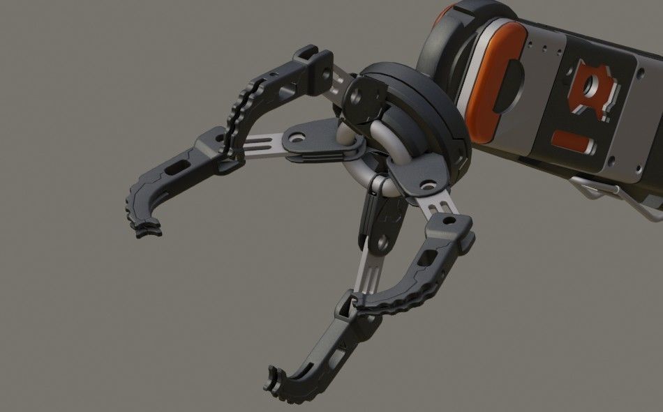 Robot arm  prosthesis manipulator 3D model_10