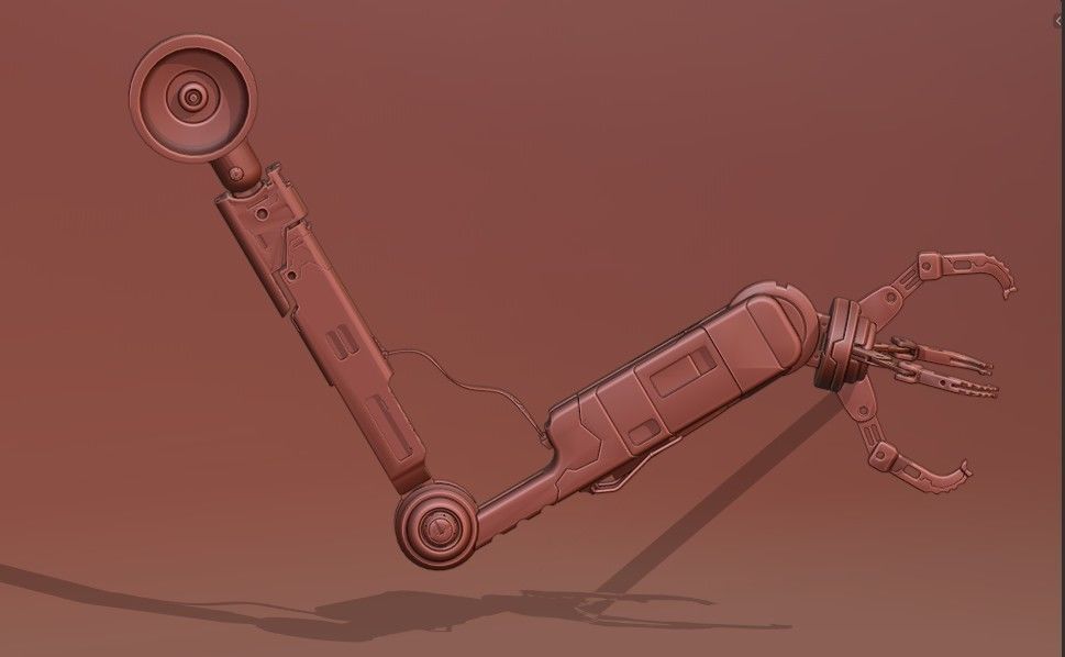 Robot arm  prosthesis manipulator 3D model_14
