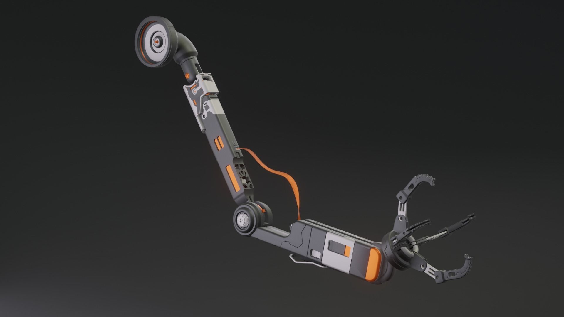 Robot arm  prosthesis manipulator 3D model_3