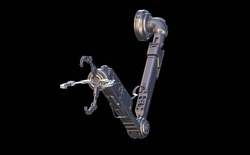 Robot arm  prosthesis manipulator 3D model_17