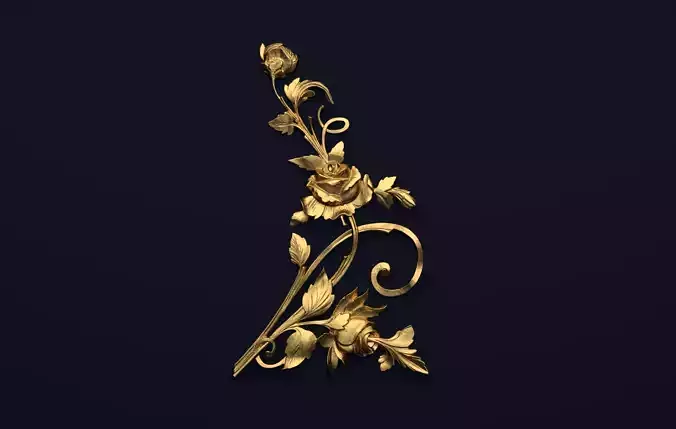 Classic decor ornament v-3D model 56 3D model