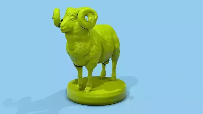 Ram with platform 3D print model