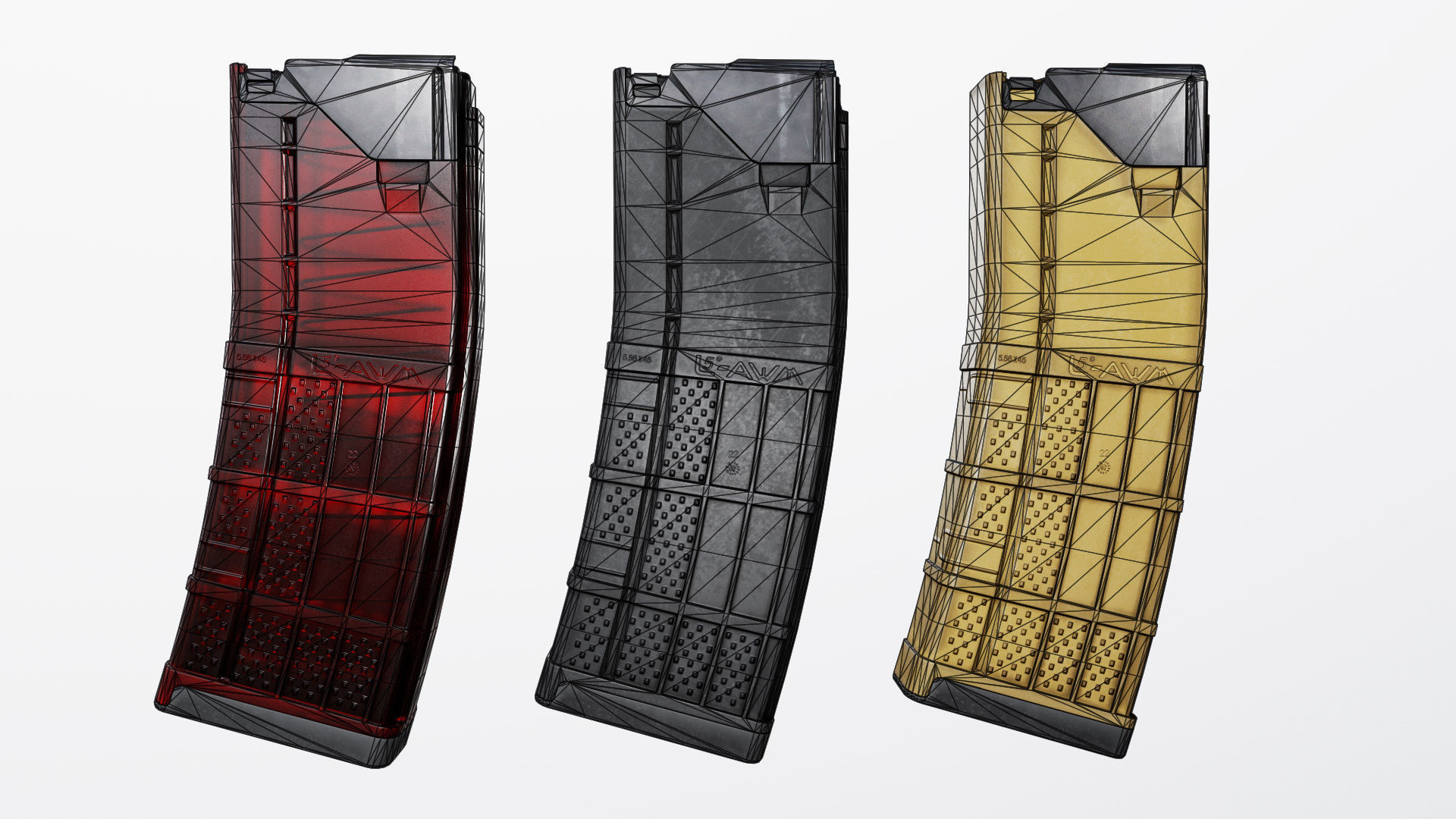 Lancer L5AWM 30 Round M4 Magazine Free low-poly 3D model_4