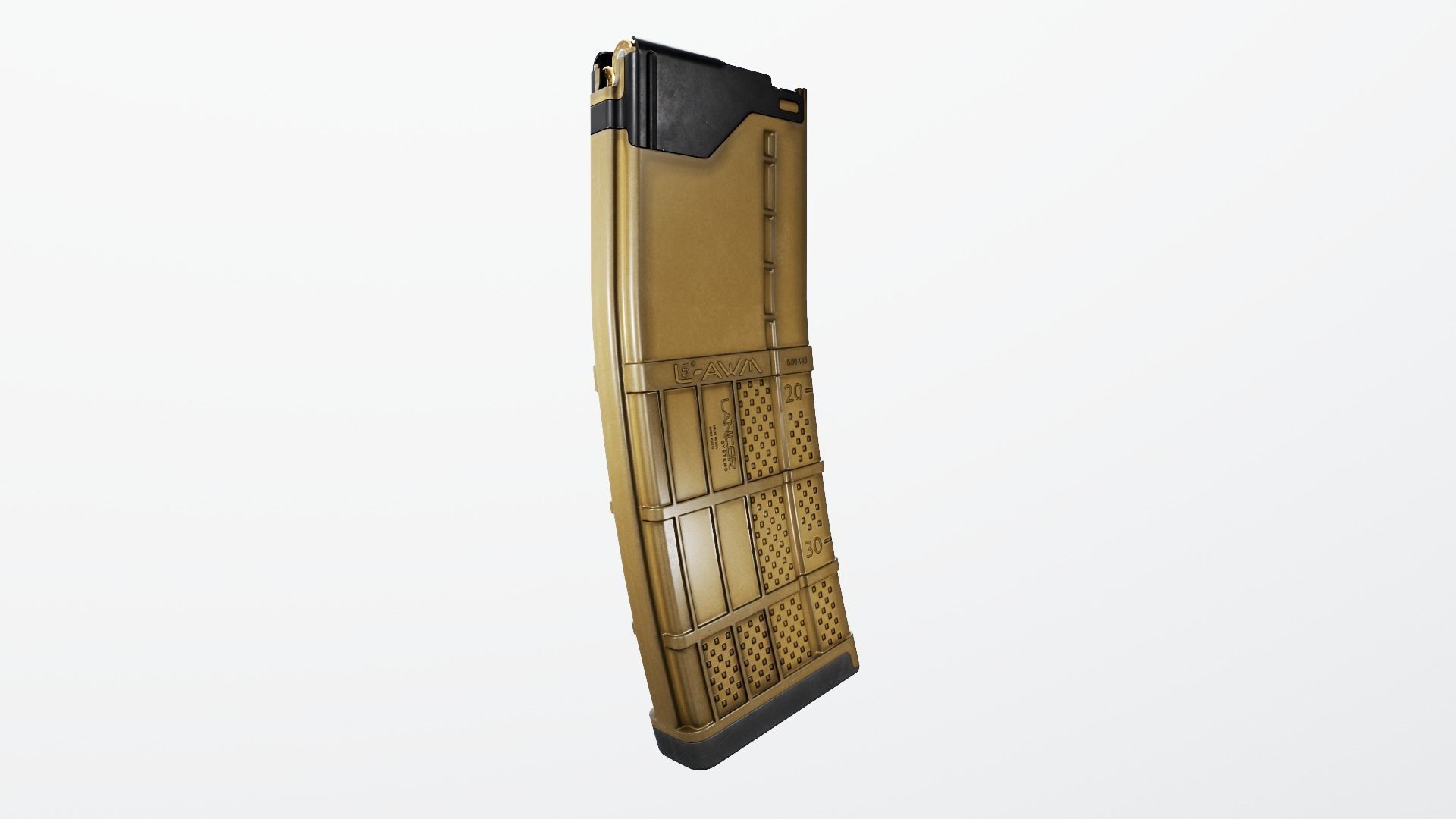 Lancer L5AWM 30 Round M4 Magazine Free low-poly 3D model_19