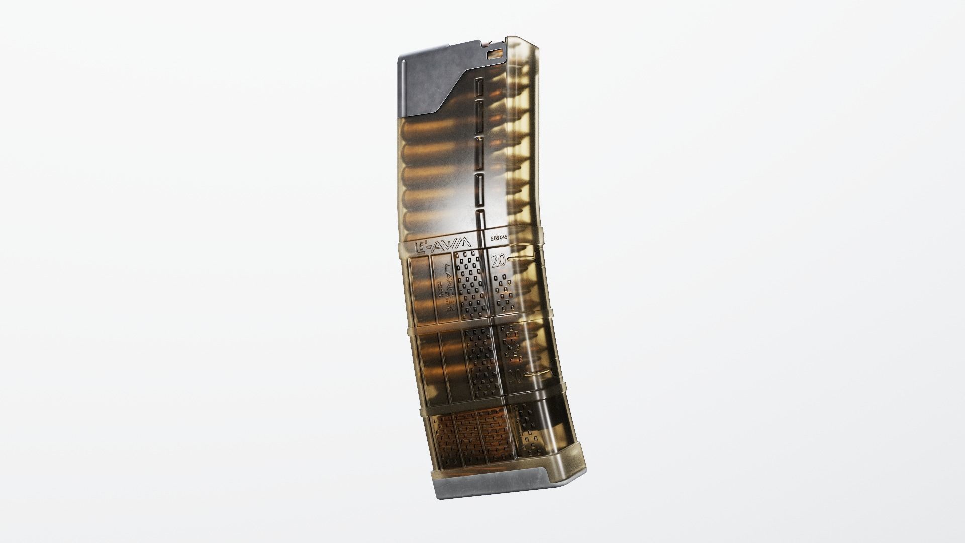 Lancer L5AWM 30 Round M4 Magazine Free low-poly 3D model_51