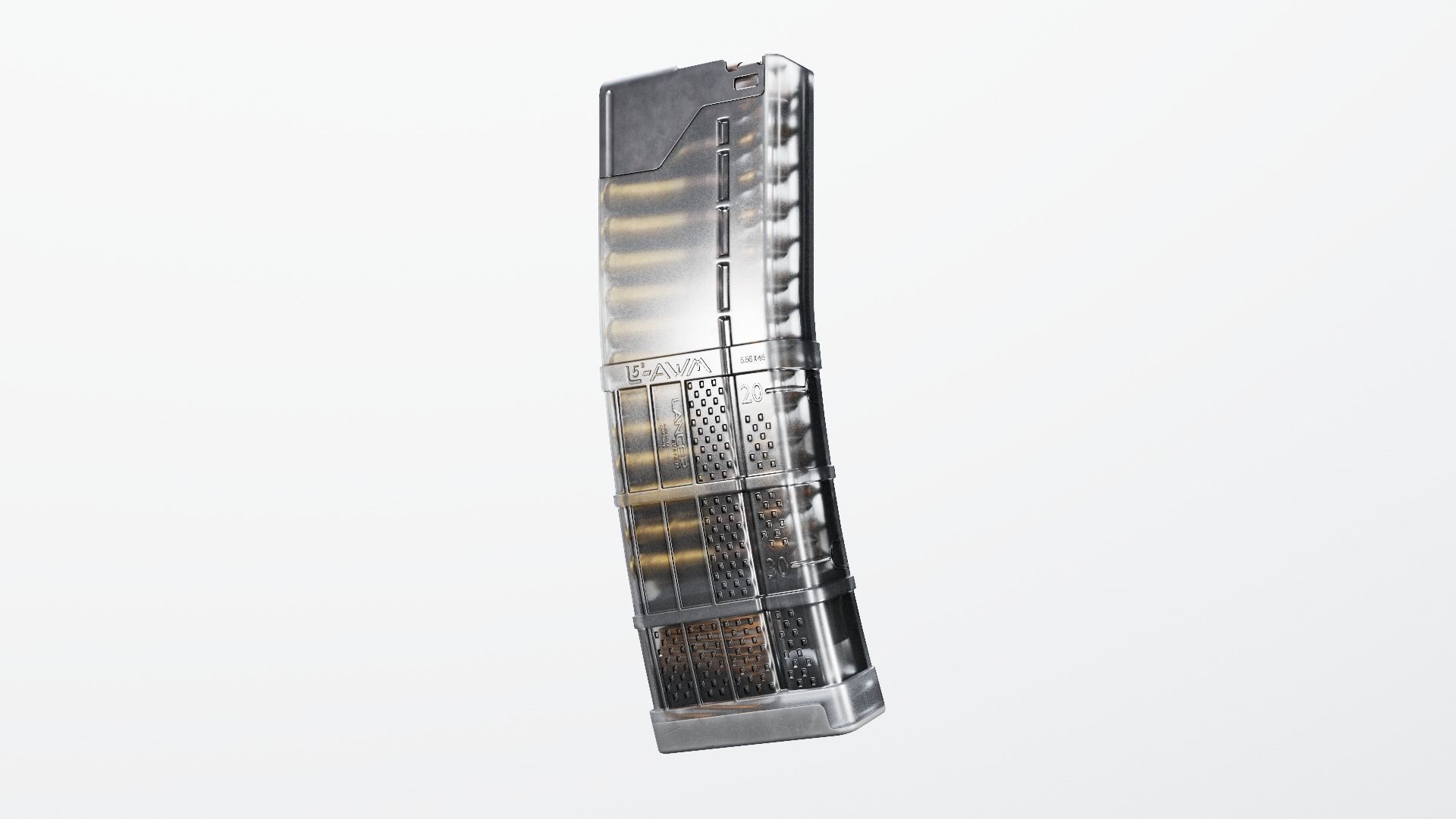 Lancer L5AWM 30 Round M4 Magazine Free low-poly 3D model_31