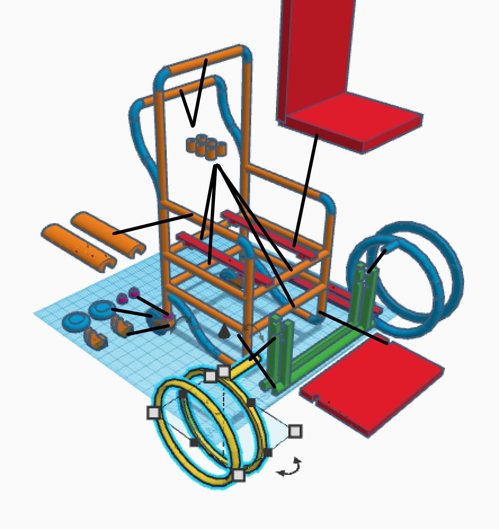 Captain Haddock in wheelchair pushed by Bianca 3D print model_2