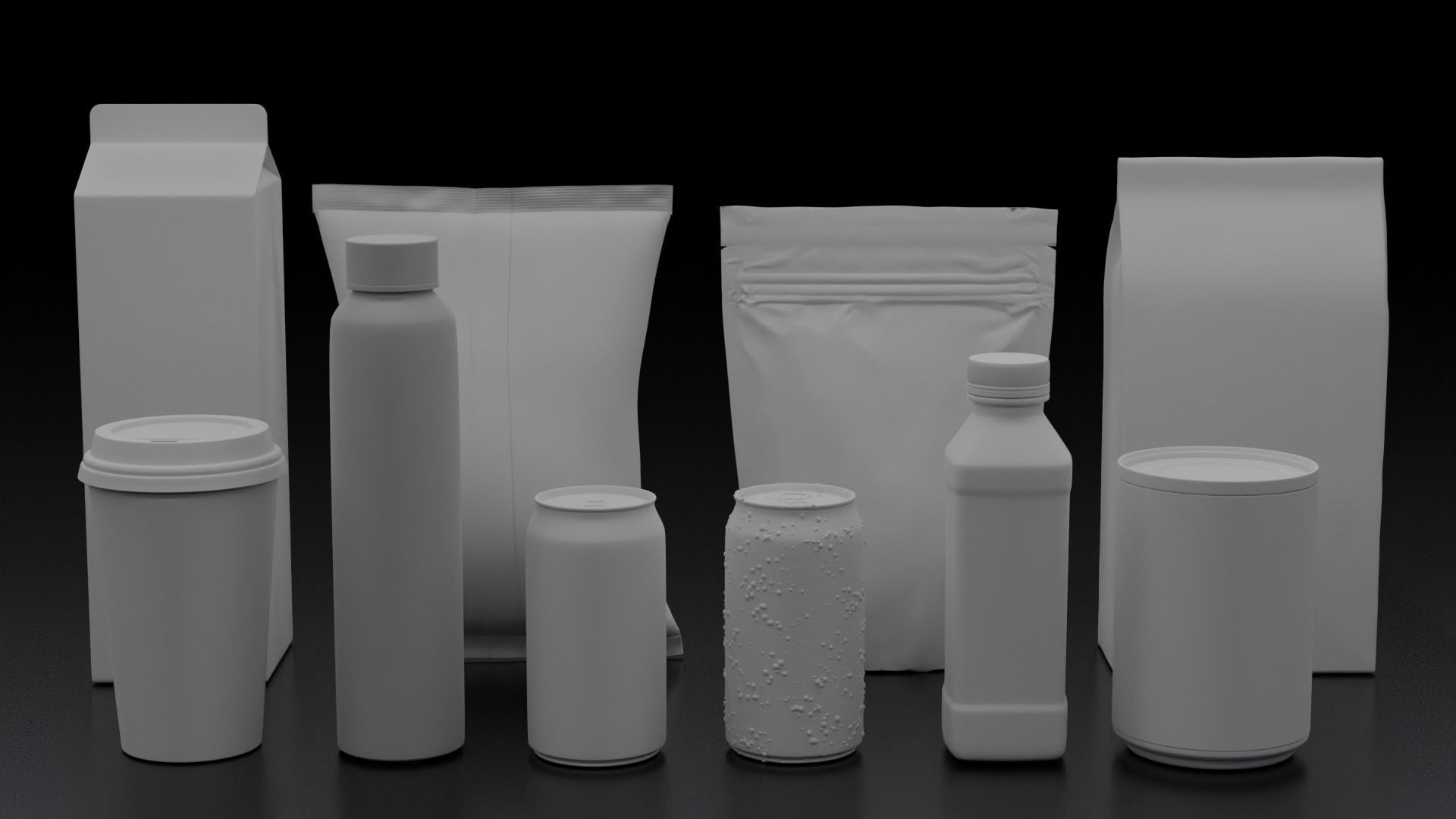 Packaging bags Cans Bottles Cosmetics   3D model_9