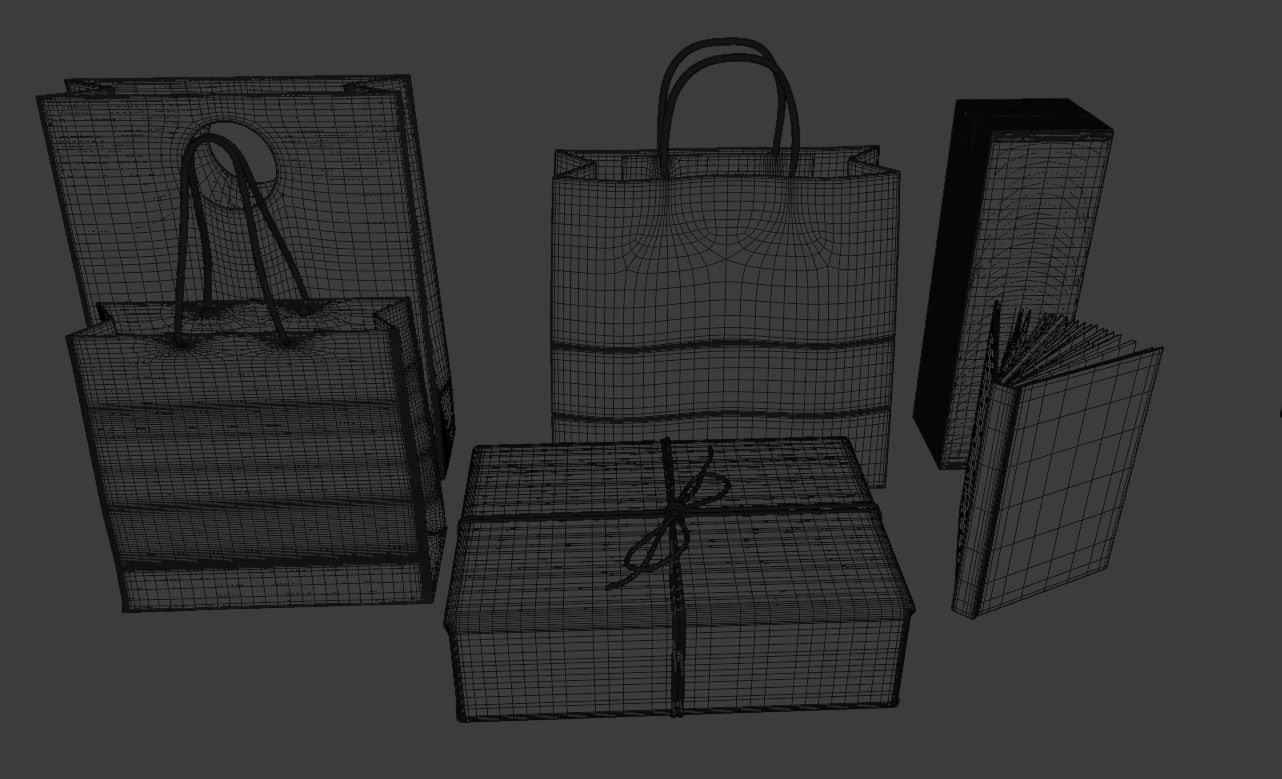 Packaging bags Cans Bottles Cosmetics   3D model_11