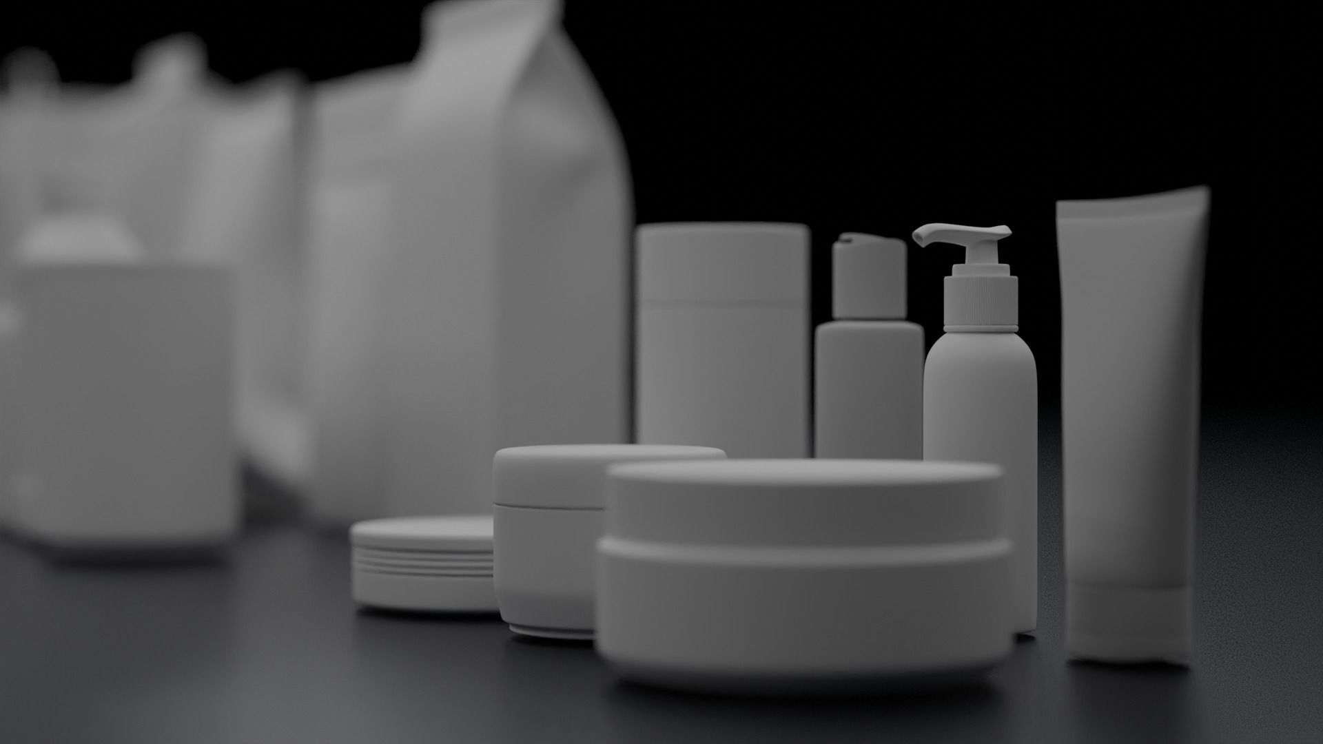 Packaging bags Cans Bottles Cosmetics   3D model_8