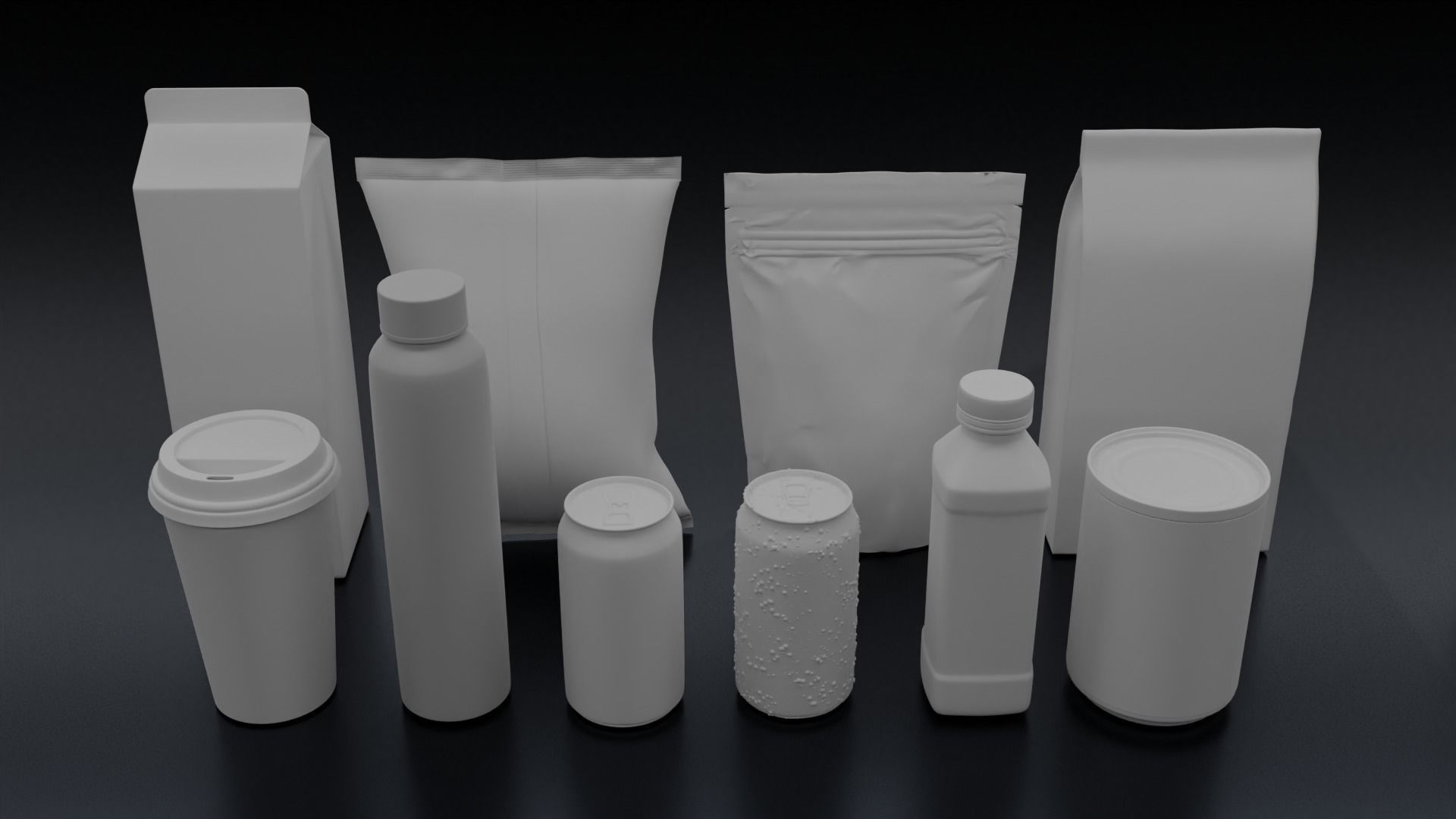 Packaging bags Cans Bottles Cosmetics   3D model_4